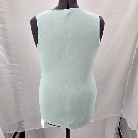 630-15 Torrid super soft Mint Green Tissue Ruched V-neck Tank top Size 1 (14/16) - Picture 6 of 15